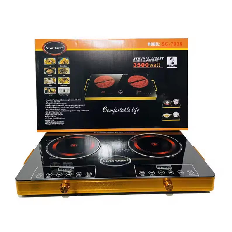3500W Double Burner Induction Cooker CKD CKD Kitchen Household Ceramic Stove Touch Silver Crest Electric Infrared Cooker