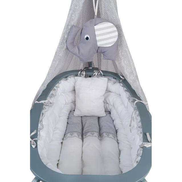 💖【Factory direct sales, only GH₵ 385】Bebbe Modena Lux Braided Textile Cradle 55x90cm