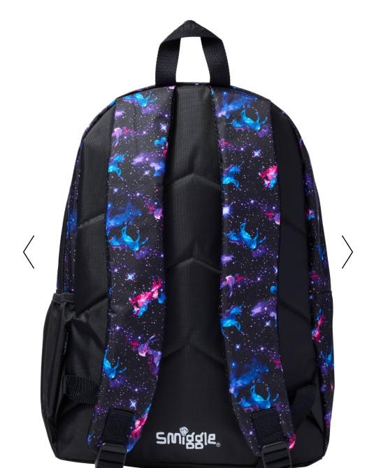 🎊【Discounted price GH₵ 98】Smiggle Wonder World Classic Lite Backpack - Black Mix (✅A complete set, all items)