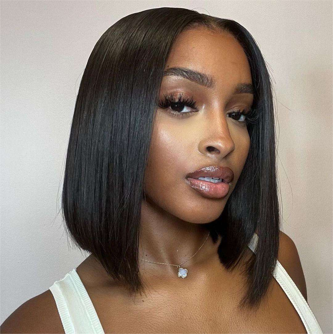 Human hair lace wig, 250% density, transparent lace