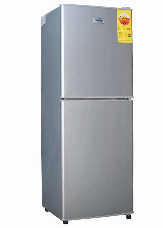 Nasco 116 Litre - NASD2-14FL Bottom Freezer-Double Door Fridge - Silver