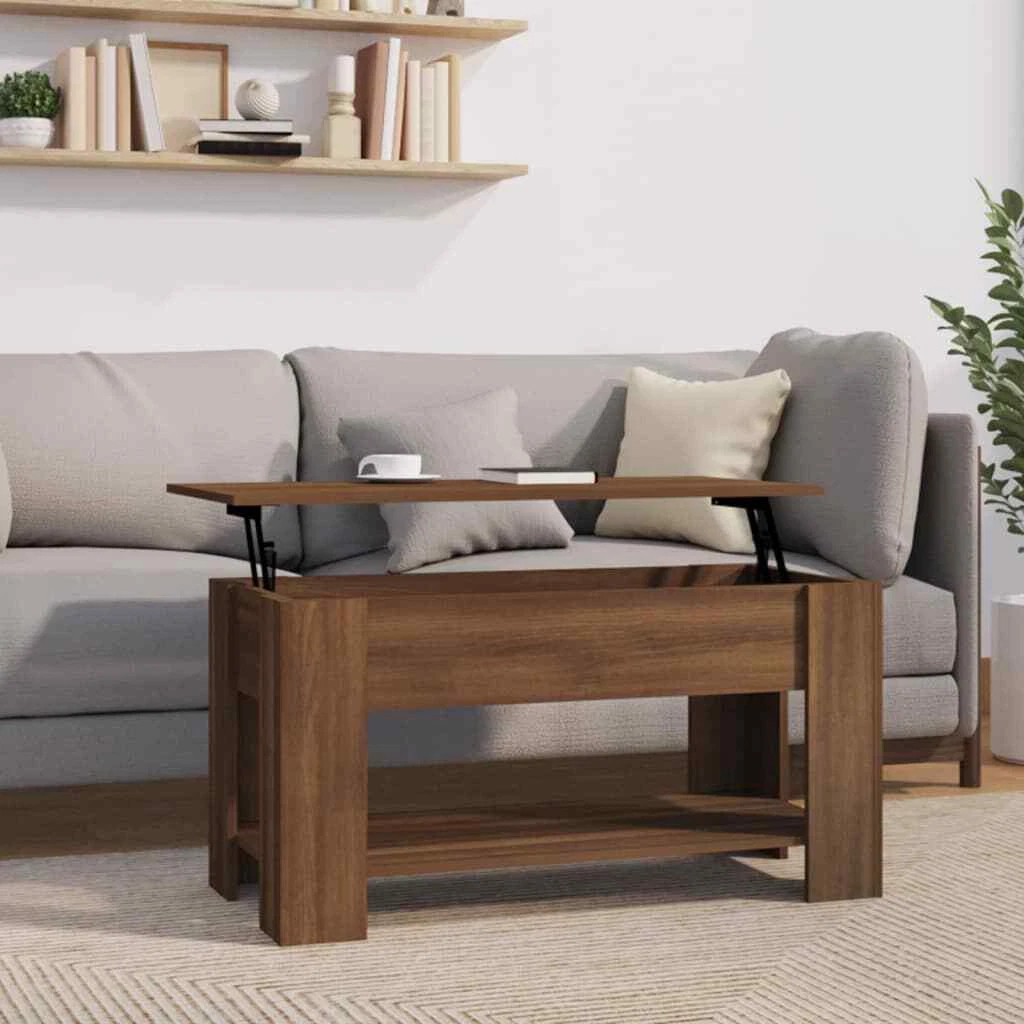 Coffee Table Brown Oak 39.8"x19.3"x20.5" Engineered Wood vidaXL