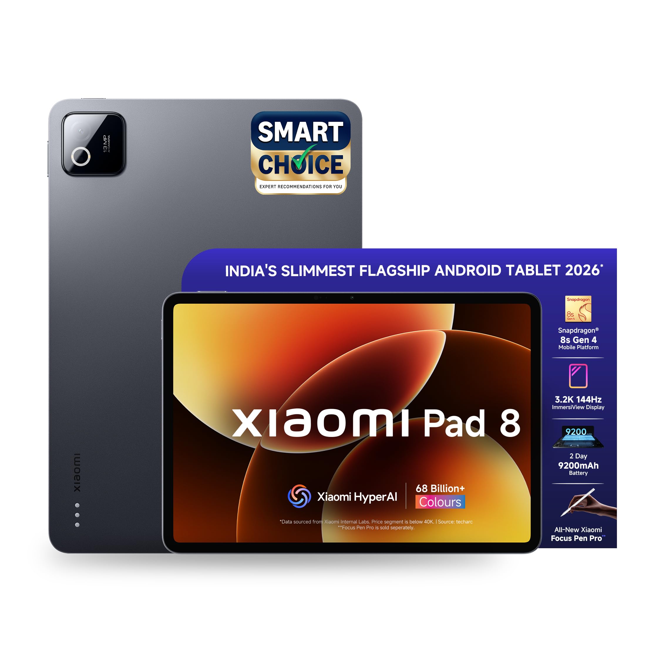 XIAOMI Pad 8 Creator's Edition with Focus Pen Pro [Smartchoice] Flagship Snapdragon 8s Gen 4 |11.2" 3.2K