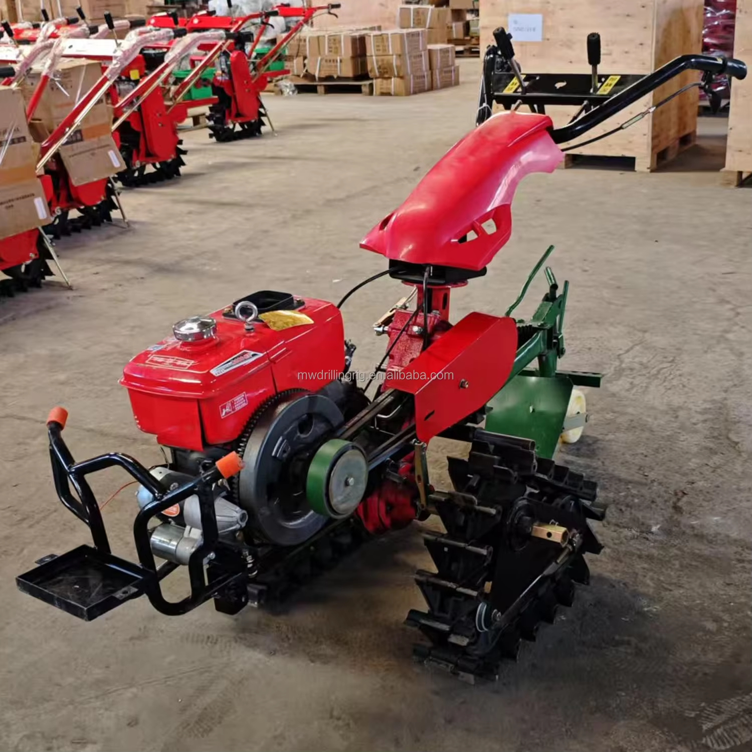 Mini Diesel Motorcycle Powered Tiller Two-Wheeled Hand Tractor