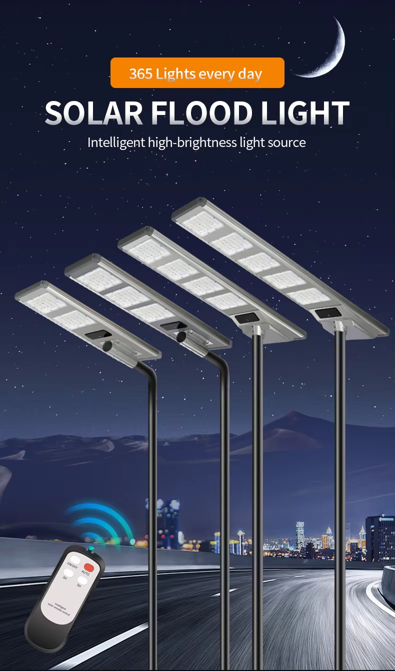 H300 H400 All-in-One Solar Lights, Lithium Iron Phosphate Batteries