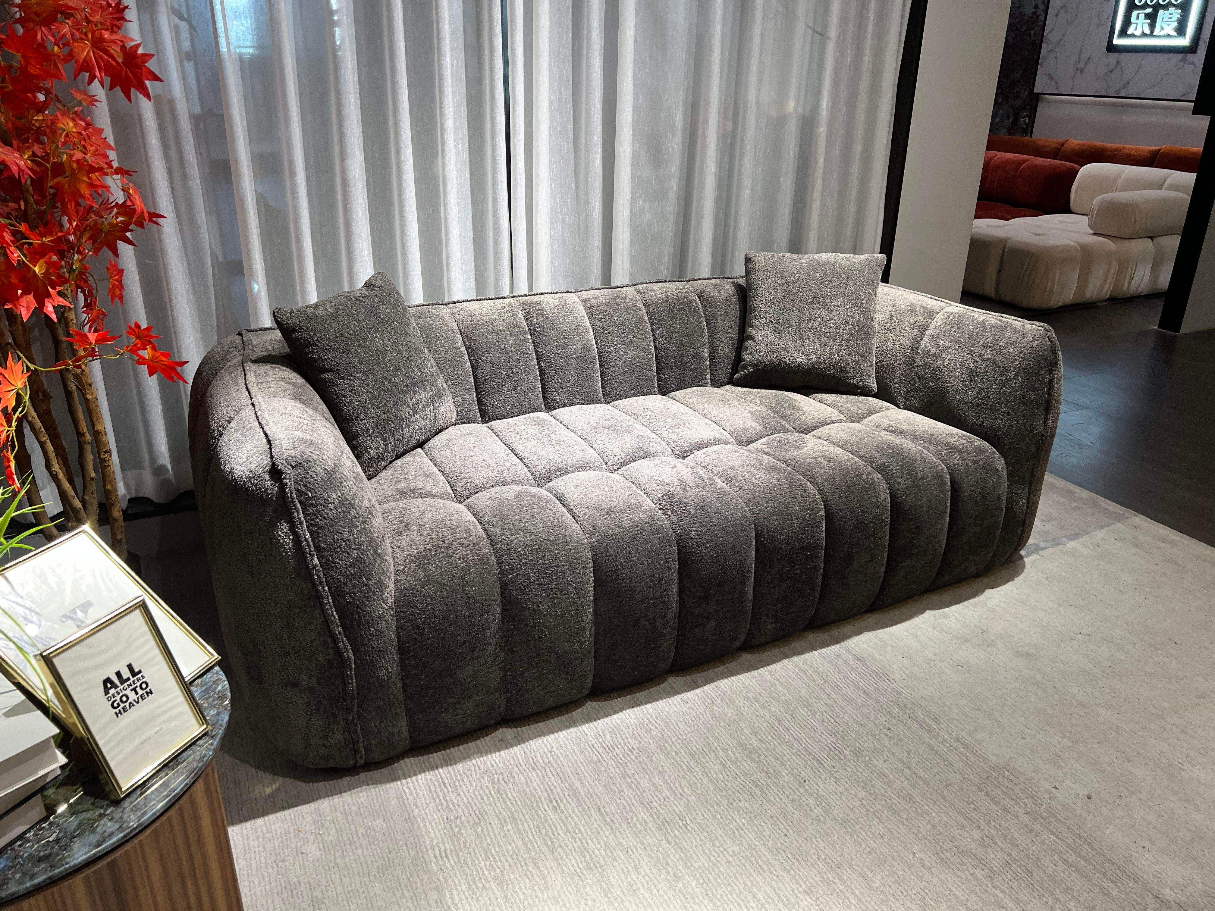 High-quality square modular compression sofa set for living room, modern design, comfortable and stylish, elastic fabric