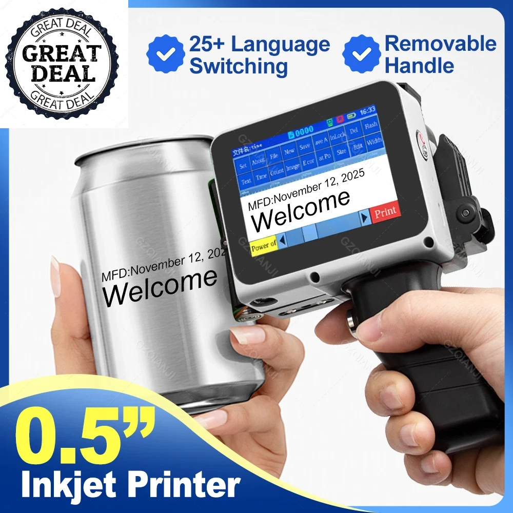 Mini Inkjet Printer w/ Grips Portable Coding Machine Text Label Logo Print NEWWW  DiscountExperts4u (2269)