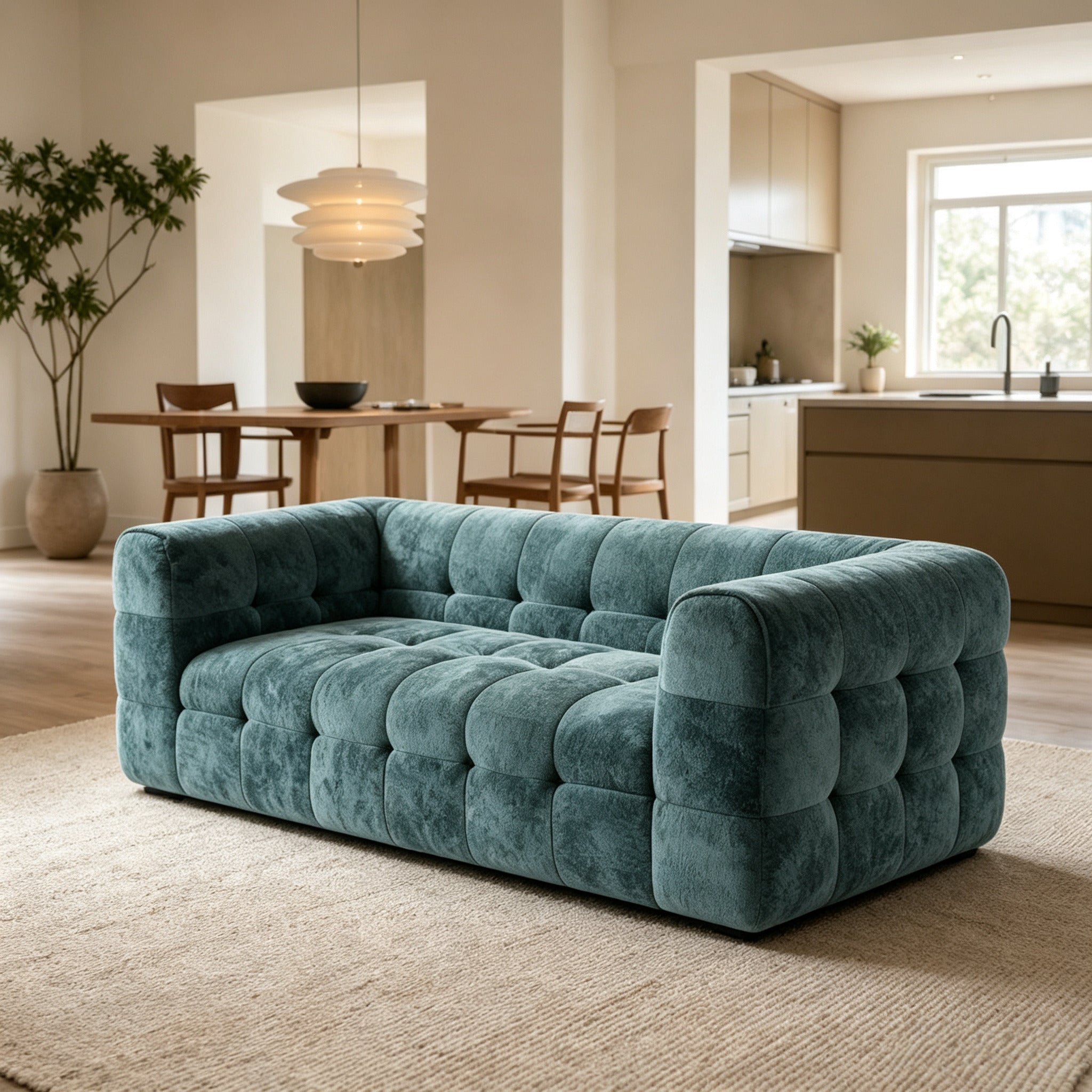 Minimalist Compression Sofa | Frameless High-Density Sponge