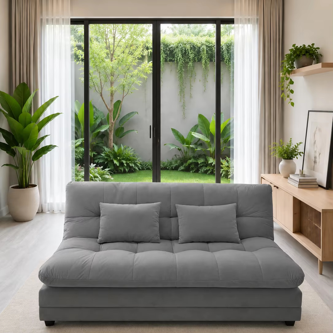 Smile 2-in-1 Multifunctional Living Room Sofa Bed – Custom Fabric Sofa Furniture Crafted from Premium Materials, Ideal for Living Spaces