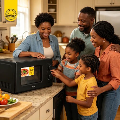 Banana 20L - Microwave Oven With Timer - 700Watts - Black