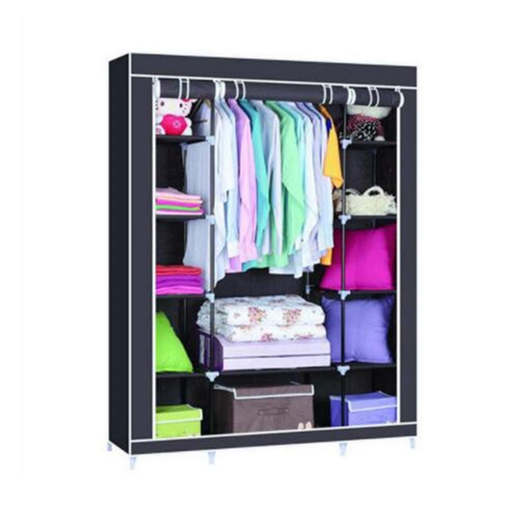 Assembly Type Closet Multi-functional Storage Cabinet, Simple Fabric Woven Folding Steel Wardrobe Wardrobe, Large Capacity, Clothes Storage