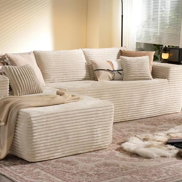 No installation required, compressible, portable living room fabric recliner