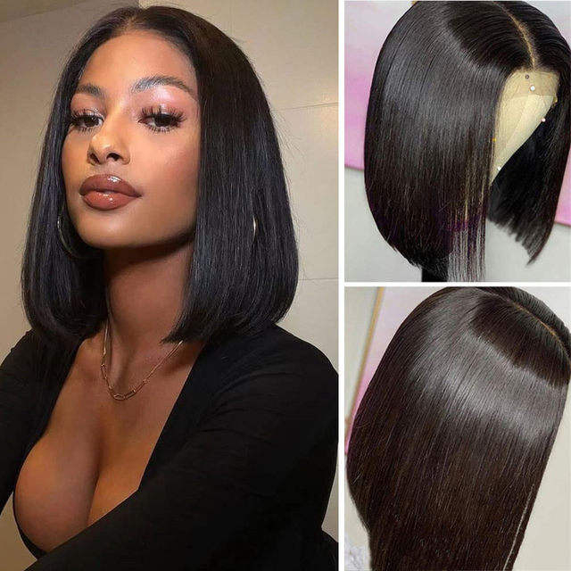 Human hair lace wig, 250% density, transparent lace