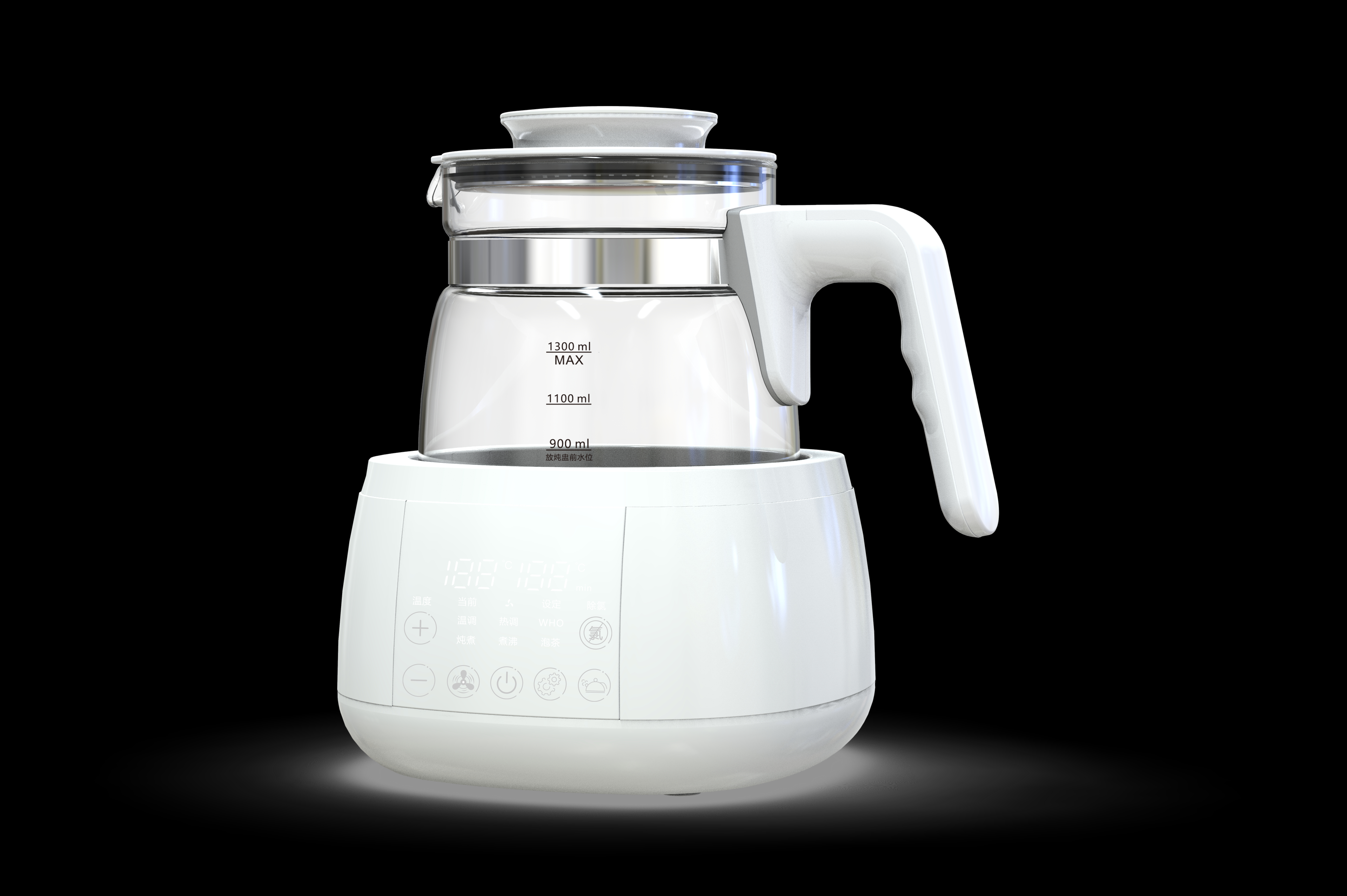 Baby electric kettle with precise temperature control and double-walled glass bottle warmer