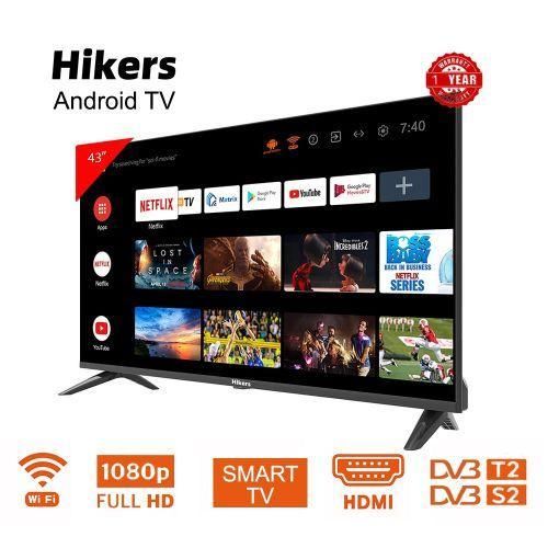 Hikers 43'' inch- Frameless Android Smart FHD LED TV - HDMI - Black