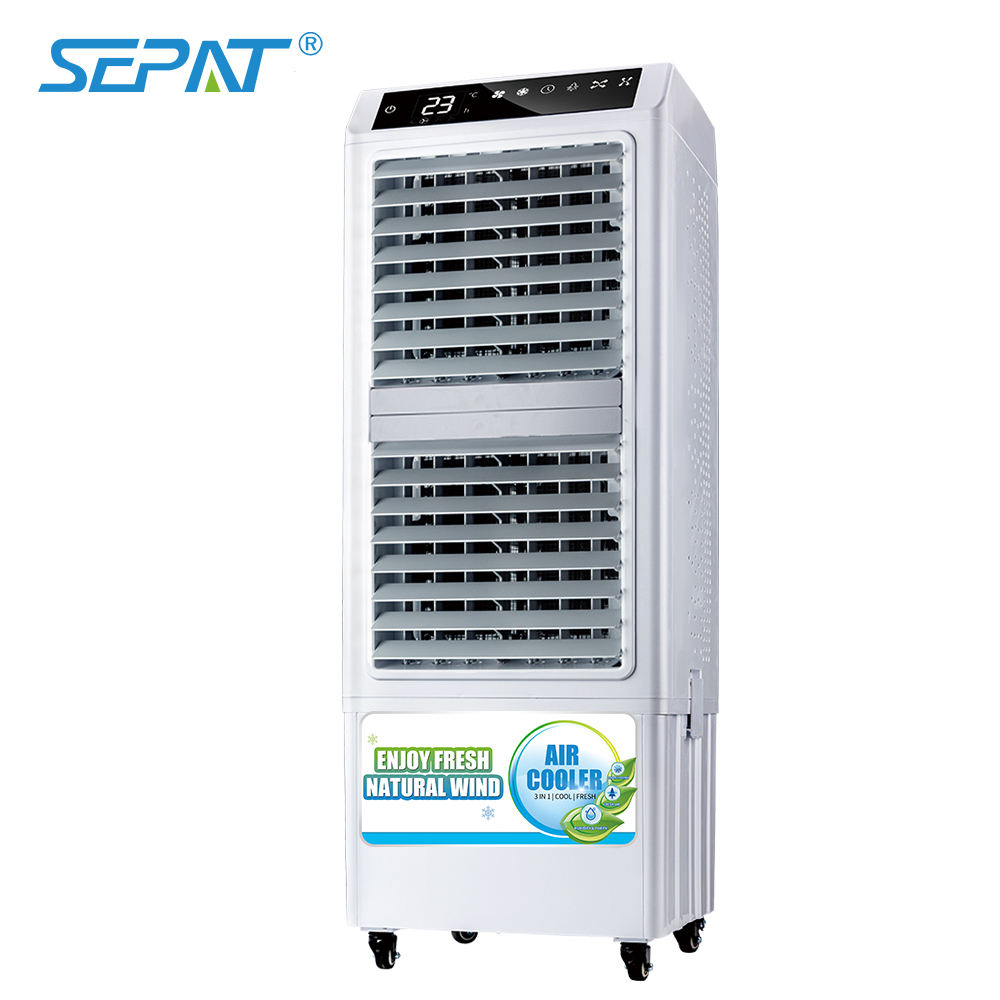 Remote-controlled commercial kitchen portable water evaporation air cooling fan for home use