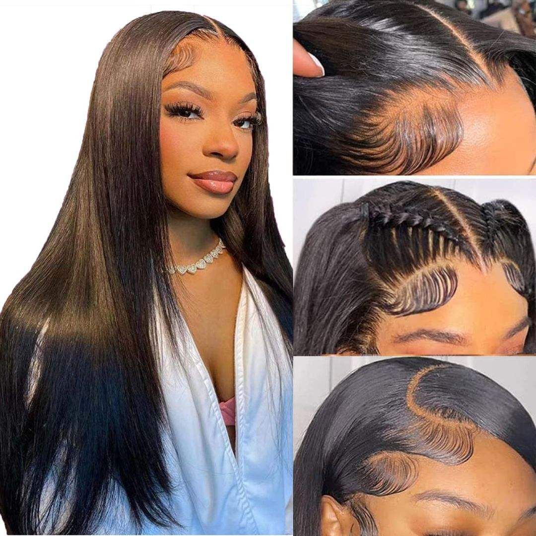 13x6 High-definition transparent lace wig, 250% density, natural Remy hair, cuticle layer aligned