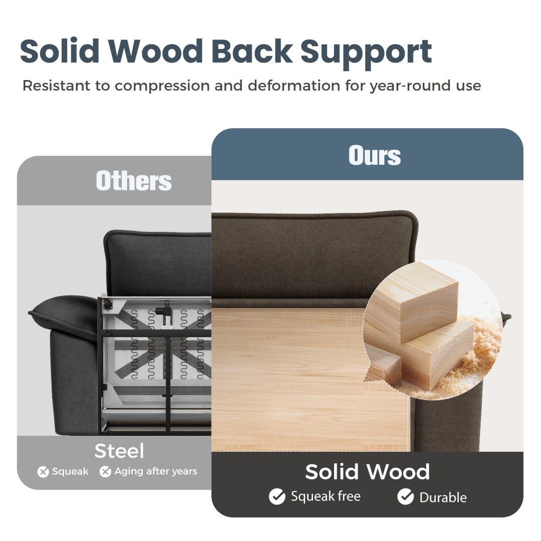 [Today's Specials] Phi Villa Large Living Room Modular Sectional Couch Chenille with Ottoman