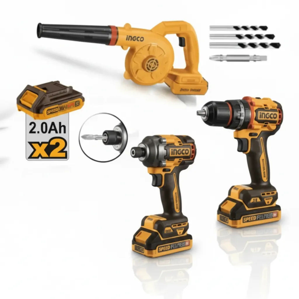 💥Drop price: GH₵ 330 only!💥INGCO 20V Professional 3-Piece Brushless Combo Kit – Ultimate Power. Maximum Performance⚡