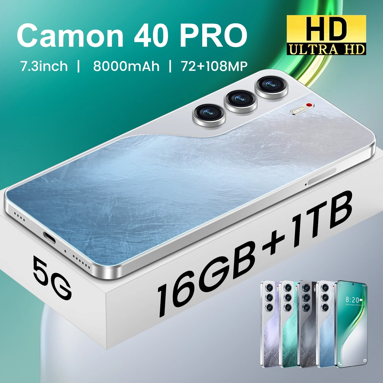 ⏰CLEARANCE SALE!⏰Tecno camon 40 pro 16+1TB Android 14 7.3-inch perforated large screen global unlock