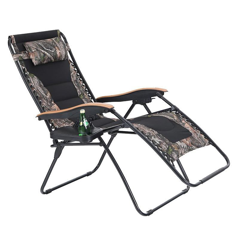 [Limited time sale] PHI VILLA Oversized Padded Zero Gravity Chair Adjustable Recliner With Cup Holder