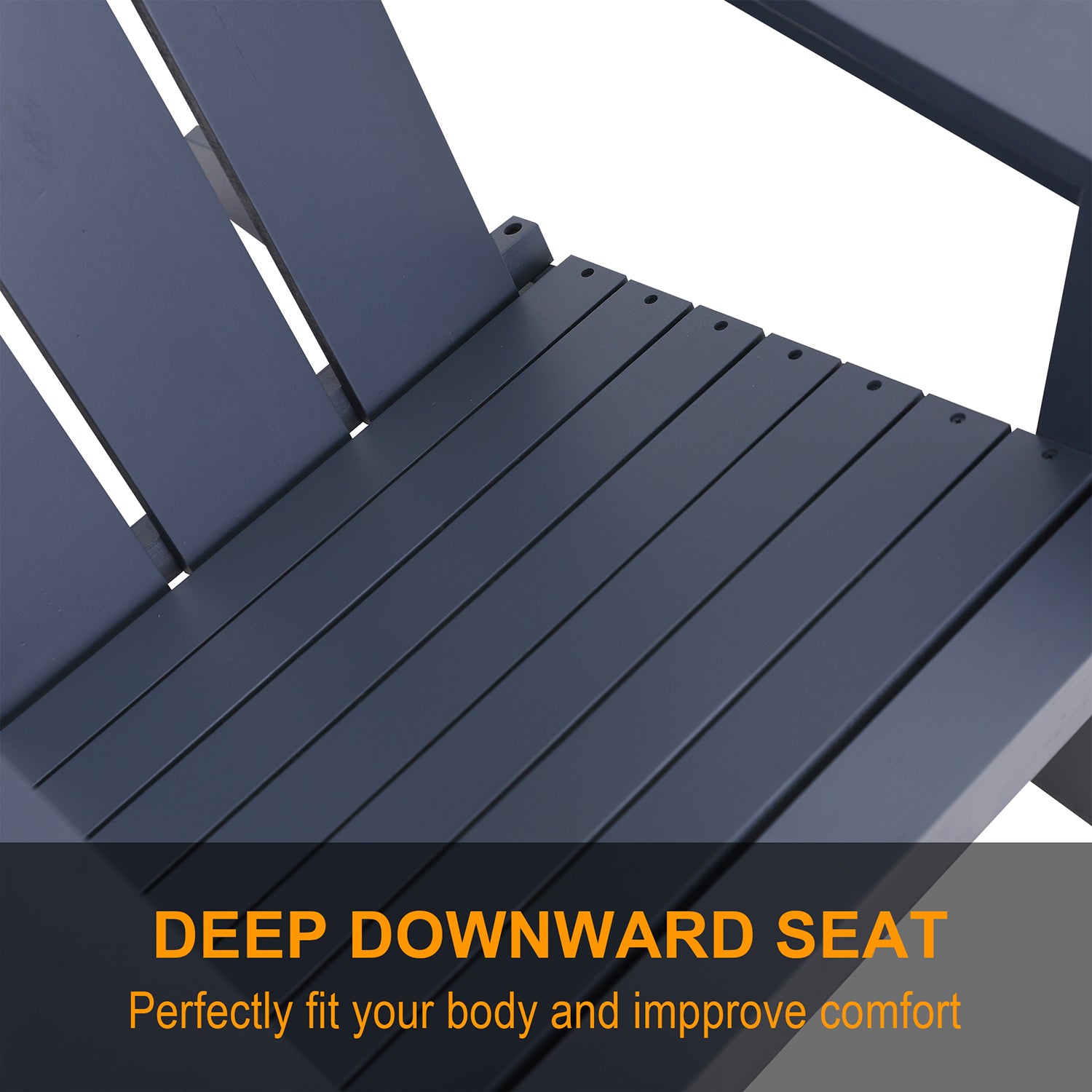 [Limited time sale] Phi Villa Outdoor High Back Wooden Lounge Adirondack Chair