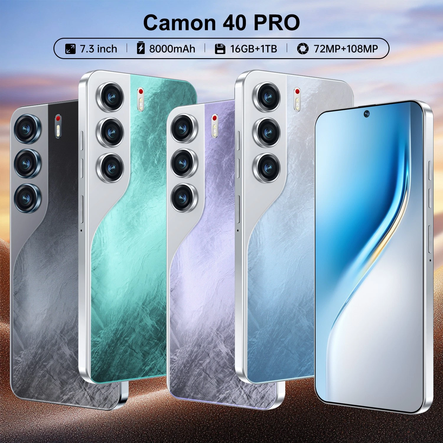 ⏰CLEARANCE SALE!⏰Tecno camon 40 pro 16+1TB Android 14 7.3-inch perforated large screen global unlock