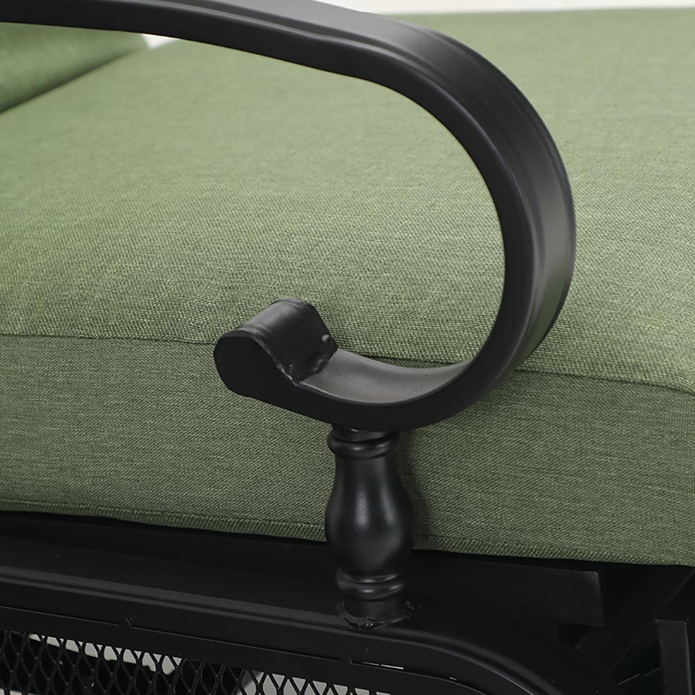 [Limited time sale] PHI VILLA Patio Lounge Chair Adjustable Metal Relaxing Recliner