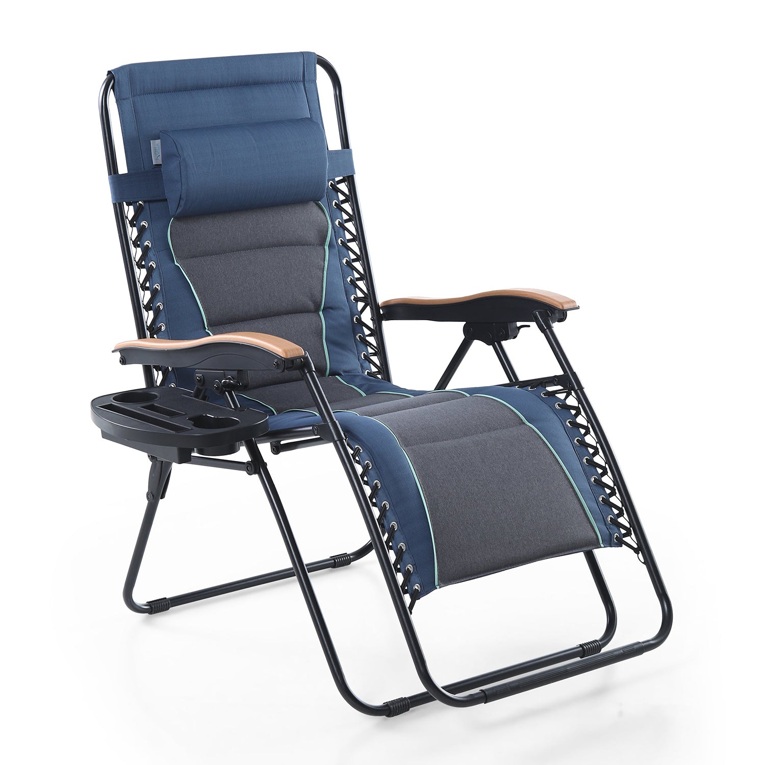 [Limited time sale] PHI VILLA Oversize Padded Adjustable Zero Gravity Chair with Cup Holder