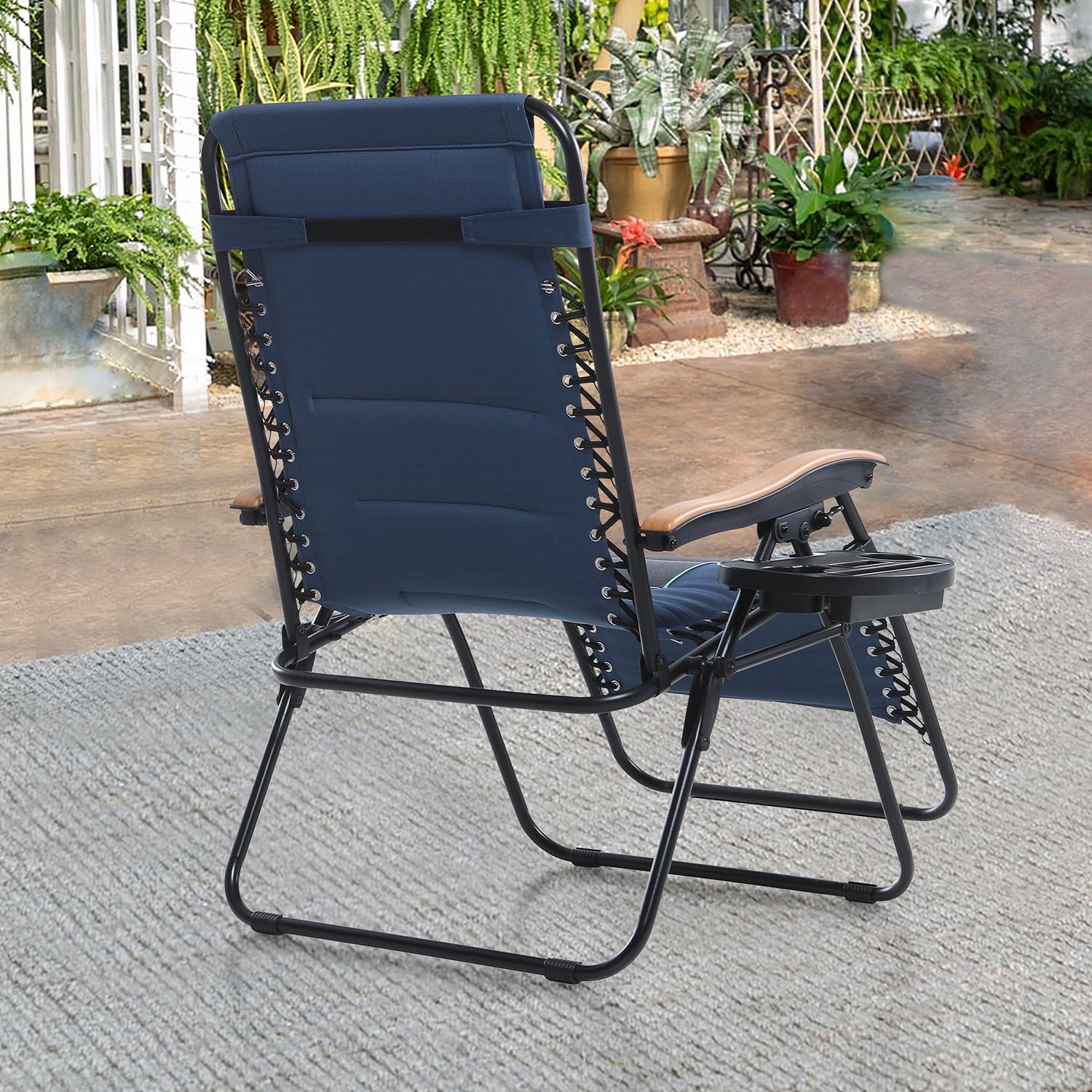 [Limited time sale] PHI VILLA Oversize Padded Adjustable Zero Gravity Chair with Cup Holder