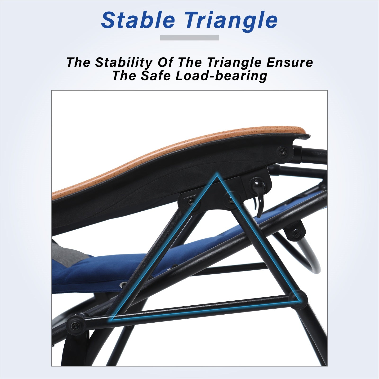 [Limited time sale] Phi Villa Patio Padded Oversize Recliner Zero Gravity Chair with Cup Holder