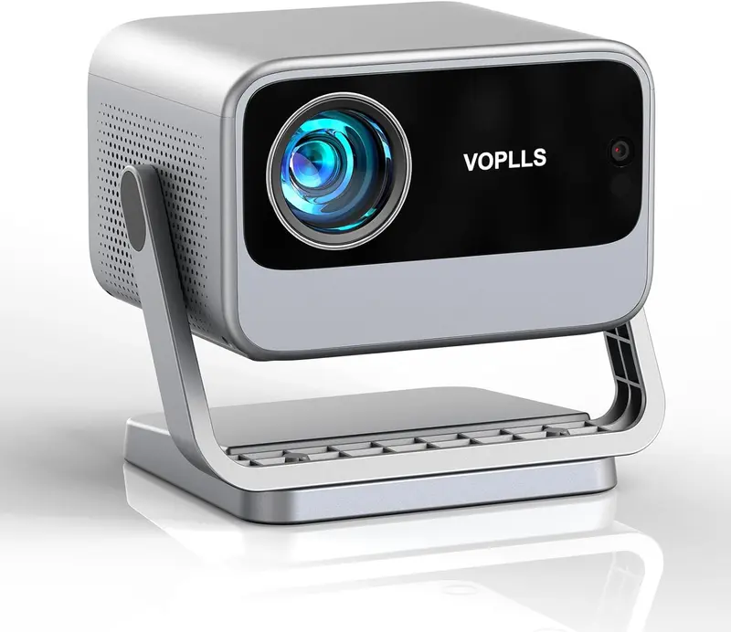 💥Discounted price GH₵ 399💥VOPLLS Native 1080P Projector, 3D DoIby Sound Auto Focus and Auto Keystone Video Projector, WiFi and Bluetooth Movie Projector, Huge Display and 50% Zoom