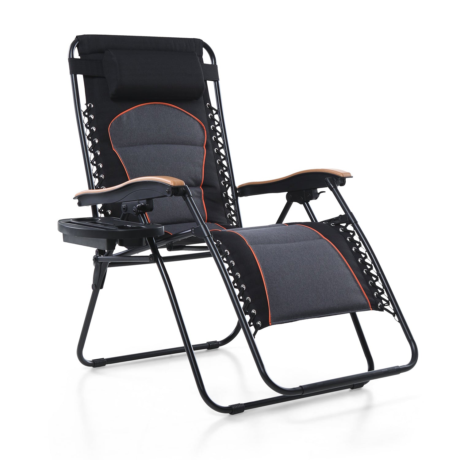 [Limited time sale] PHI VILLA Oversize Padded Adjustable Zero Gravity Chair with Cup Holder