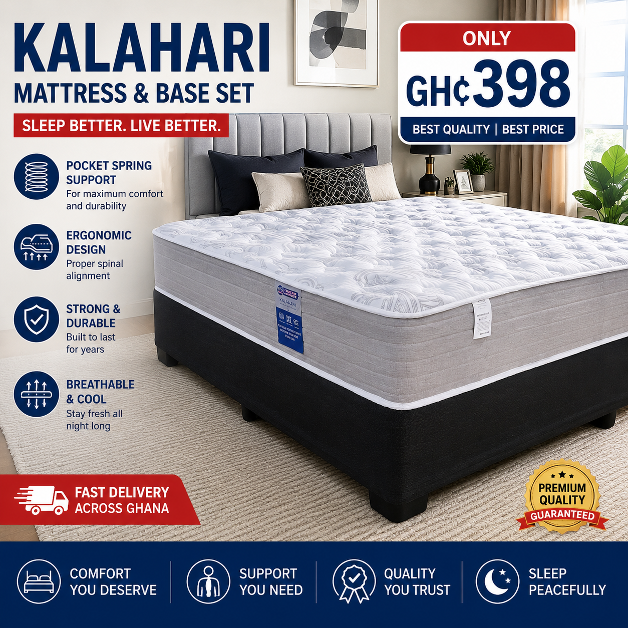 Kalahari Mattress And Base Set