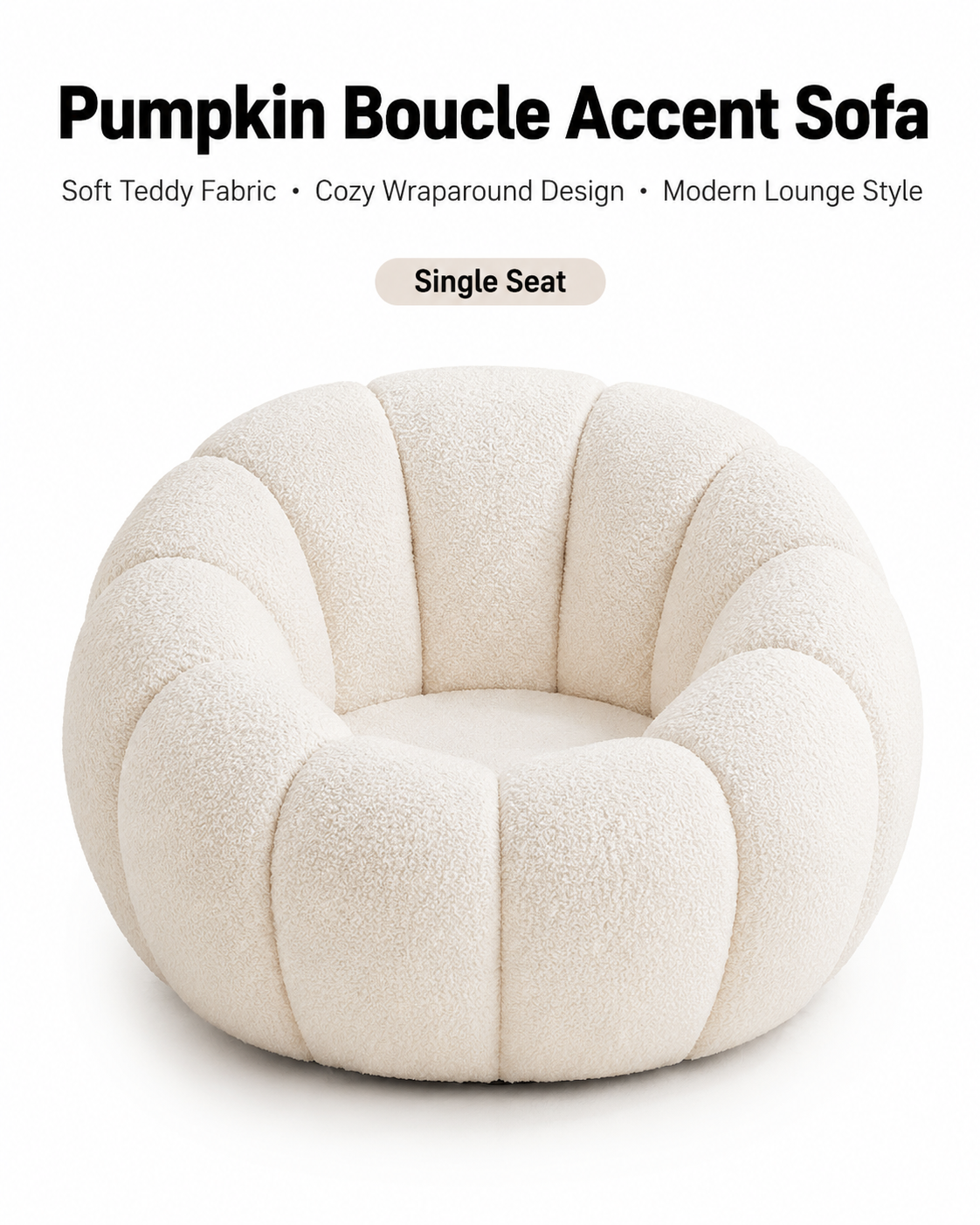 🔥Factory Direct Price | Soft Pumpkin Lazy Sofa Single/Double/Triple For Ghana Home Use