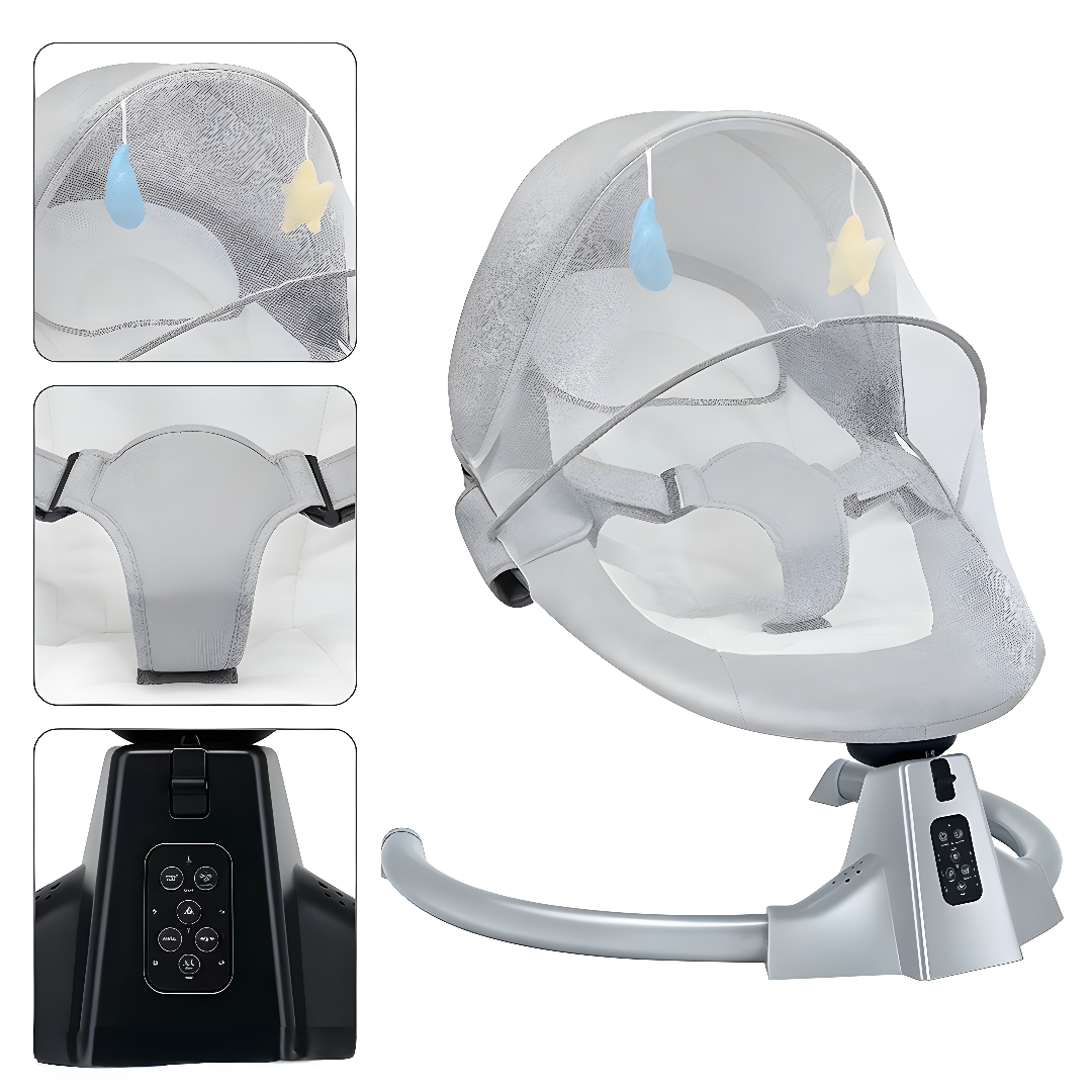 Automatic Baby Swing & Bassinet – 2-in-1 Electric Rocking Cradle for Newborns with Soothing Motion