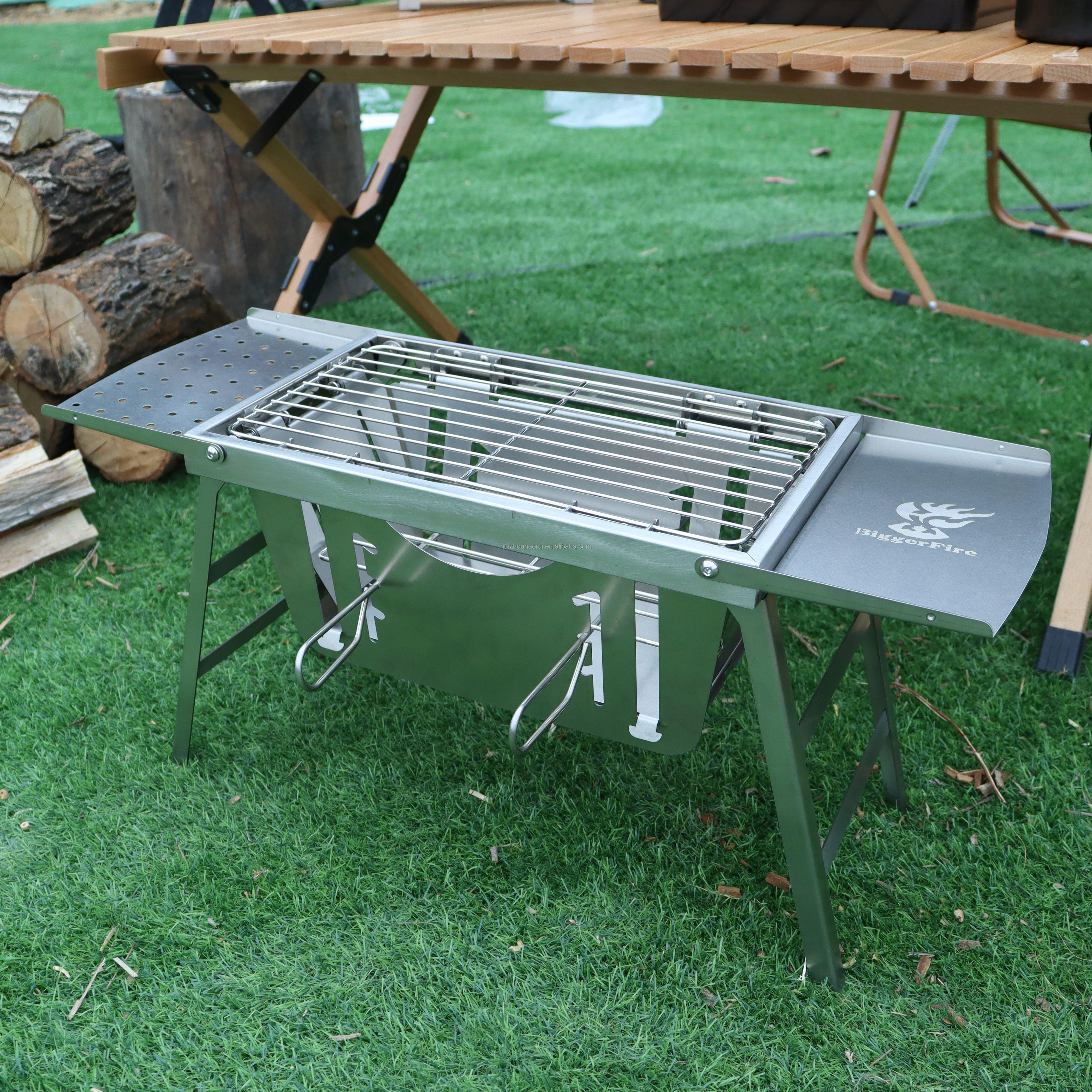 Portable Folding Charcoal BBQ Grill – Heavy-Duty Outdoor Barbecue Grill for Family Gatherings & Garden Parties
