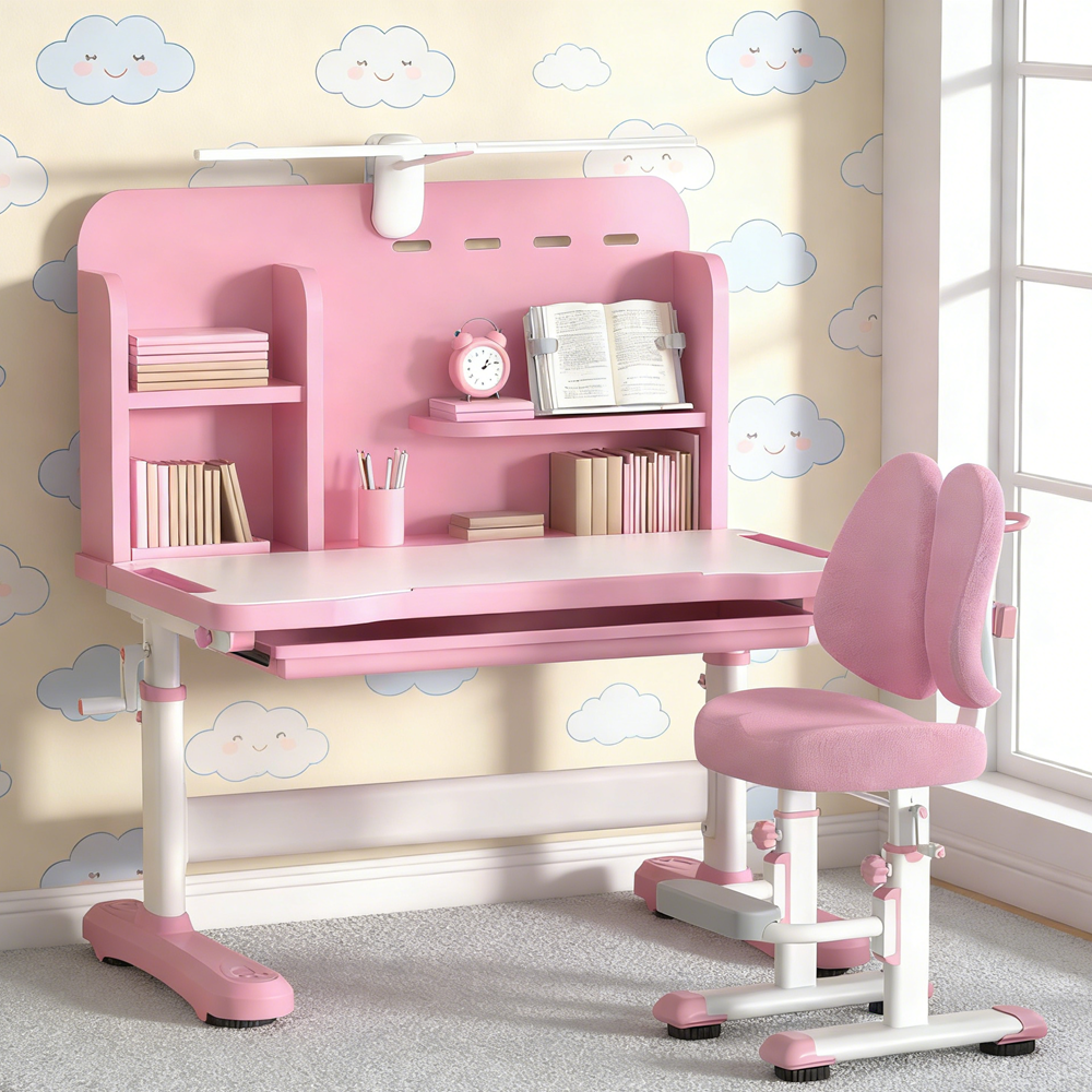 Kids Adjustable Study Desk and Chair – Comfortable Learning Table Set for Home & School