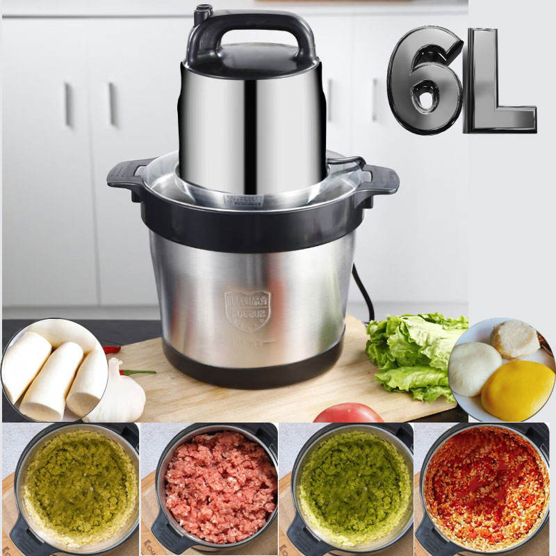 6L/10L Heavy Duty Commercial Blender 1200W Multi-Function Fufu Mixer Juicer Ice Crusher Dry Grinder for Home Kitchen
