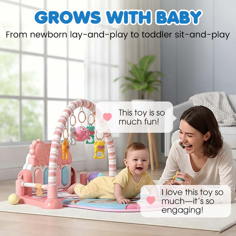 🎵3-in-1 Baby Music Piano Game Mat