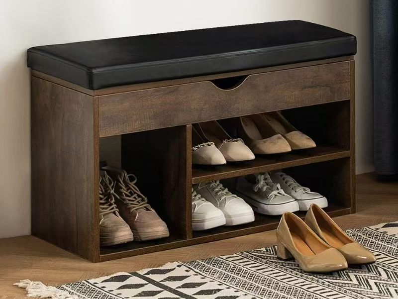 3-in-1 Entryway Storage Bench – Shoe Cabinet, Comfortable Seat & Hidden Storage Box