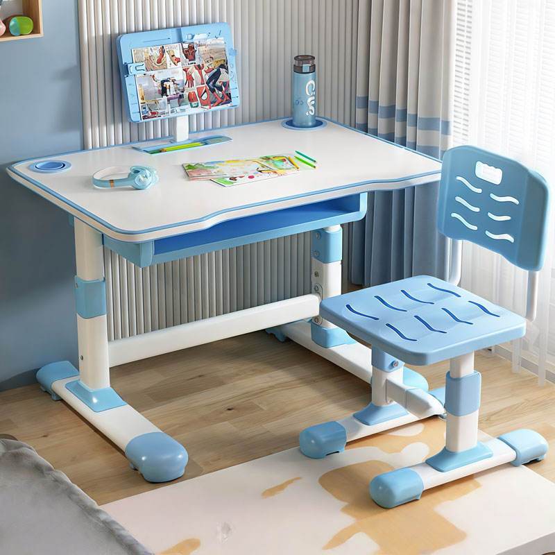 Adjustable Kids Study Desk and Chair Set – Comfortable Learning Table with Bookshelf for Home & School
