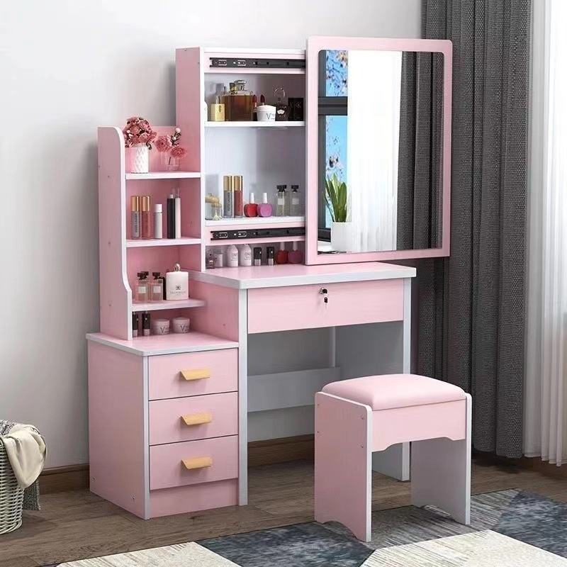 Multi-Functional Makeup Vanity Desk – Bedroom Dressing Table with Storage Cabinet & Mirror