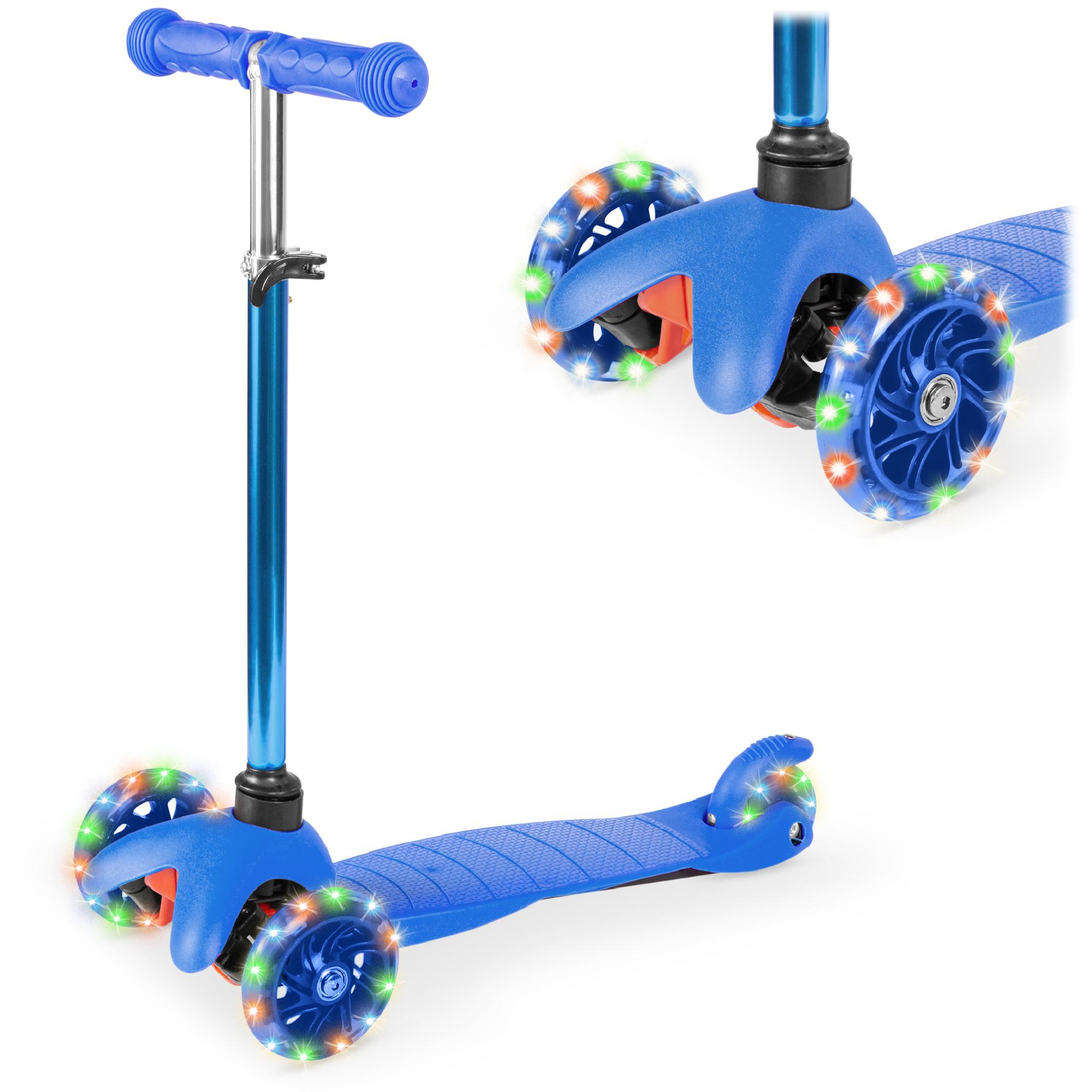 🌟Buy 1 Get 1 Free🌟 Kids Mini Kick Scooter Toy w/ Light-Up Wheels and Height Adjustable T-Bar