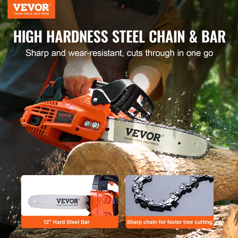 🎉New Year Mega Sale💥VEVOR Gas Chainsaw, Various specifications, Gasoline Powered Chain Saw, Handheld Cordless Petrol Chainsaws for Tree Wood Branch Cutting, Tree Trimming, Land Clearing, Farm Garden Ranch Forest Cutting Use