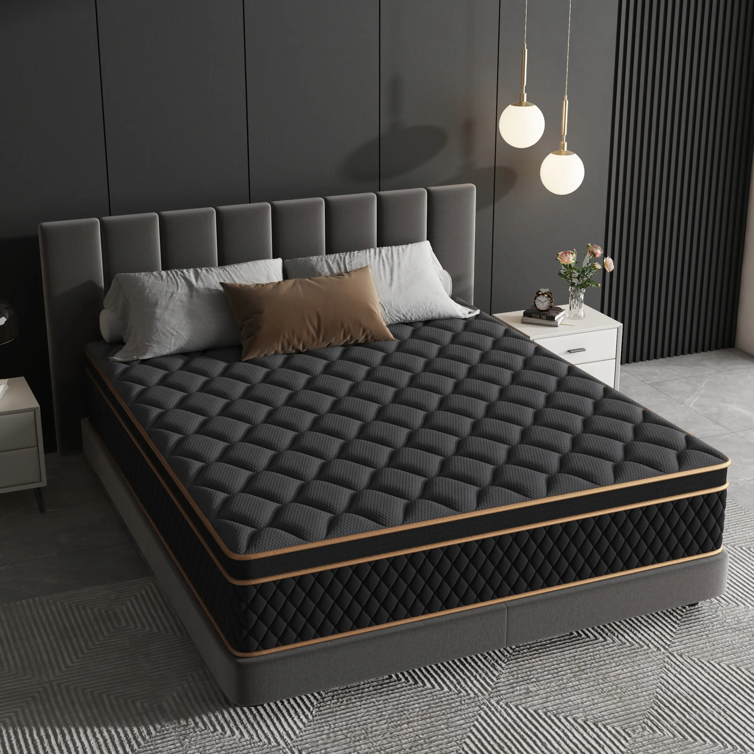 Mattress 10/12/14 Inch Twin Full Queen King Memory Foam & Spring Medium Firmness Lumbar Support for Home Rooms Hotels Boxed Ha Ergonomic Queen Size Mattress for a Romantic Night’s