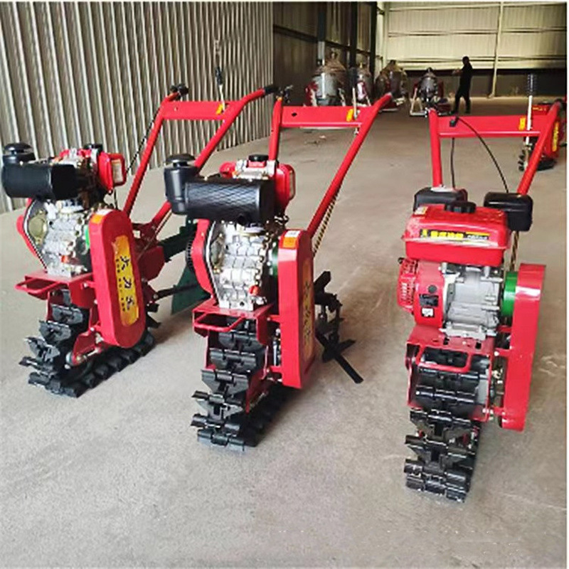 Mini Walk-Behind Chain-Track Tiller Plow, Weed & Prepare Your Farm – All in One!