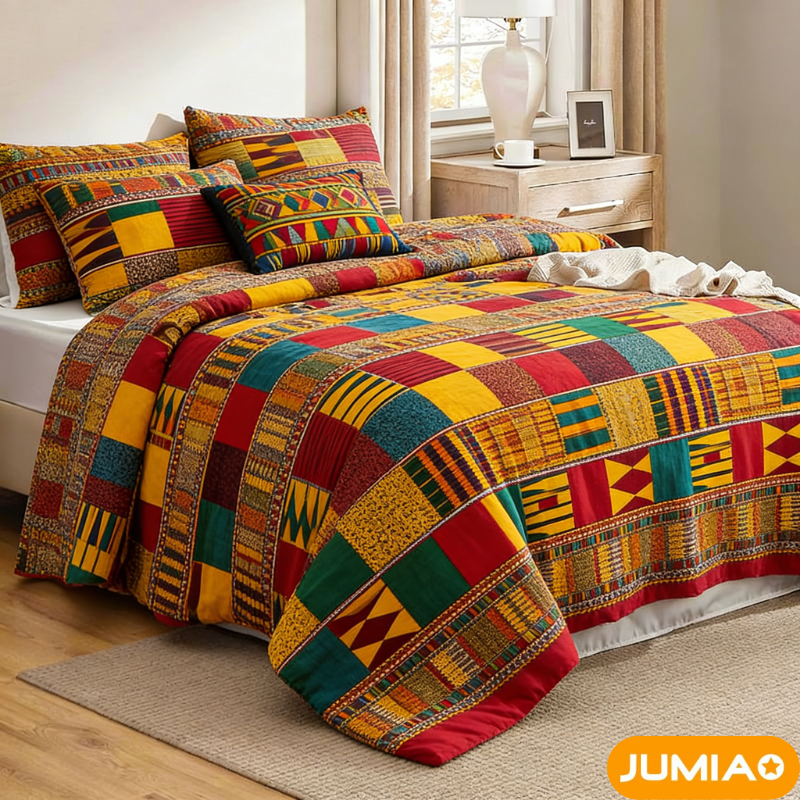 🎉New Year Mega Sale💥7 PCS-Bedsure Soft Pintuck Messy Bedding Sets - Multi-Color,Cloud-like,Ultra-Soft,Machine Washable,Luxury Bedroom Decor Accessories,Breathable,All-Season King Size Comforter Sets,Hotel Quality, Restful Sleep, Geometric Pattern