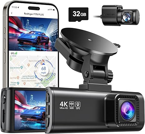 💥 Price Drop Alert 💥Dash Cam Front Rear, 4K/2.5K Full HD Dash Camera for Cars