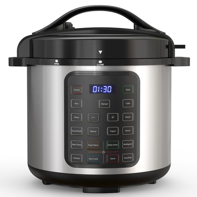 🎉New Year Mega Sale💥9 in 1 Electric Pressure Cooker 6 / 8 Quart, Steamer, Multi-Functional Smart Pot, Stainless Steel